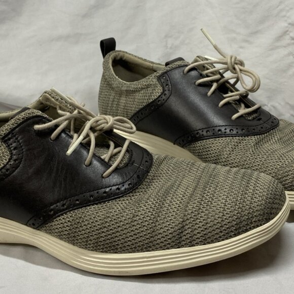 Cole Haan Grand Tour Casual Shoes Mens 13 M Knit Oxfords Gray Academia Professor - Picture 1 of 11